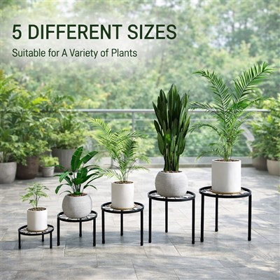 5-pack metalen plantenstandaarden voor binnen- en buitenplanten